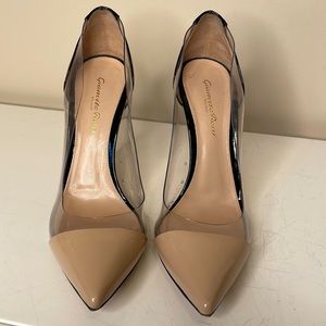 Gianvito Rossi Black & Nude Patent PVC Pumps Sz 38